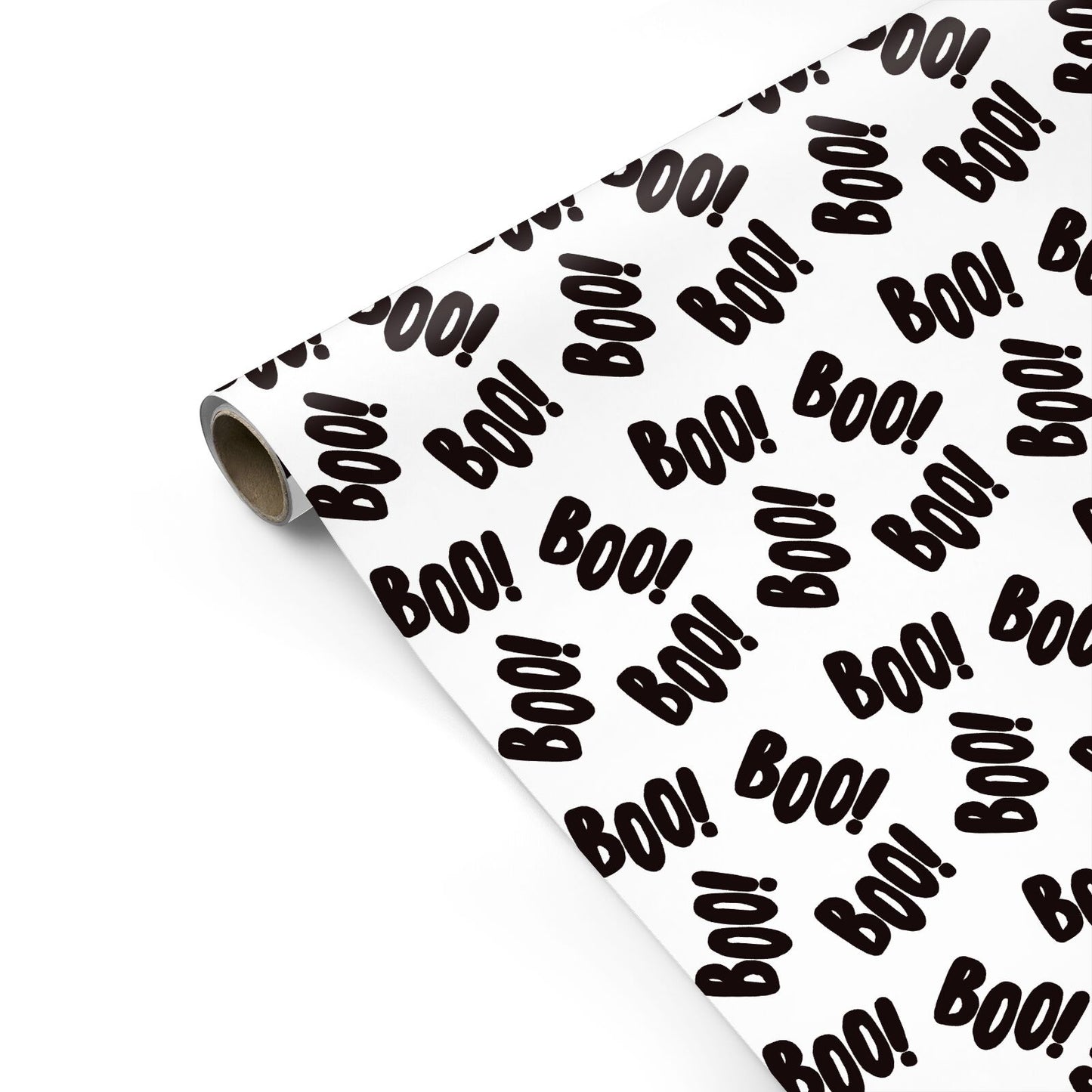 Boo Black Personalised Gift Wrap