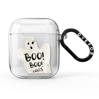 Boo Ghost Custom AirPods Clear Case