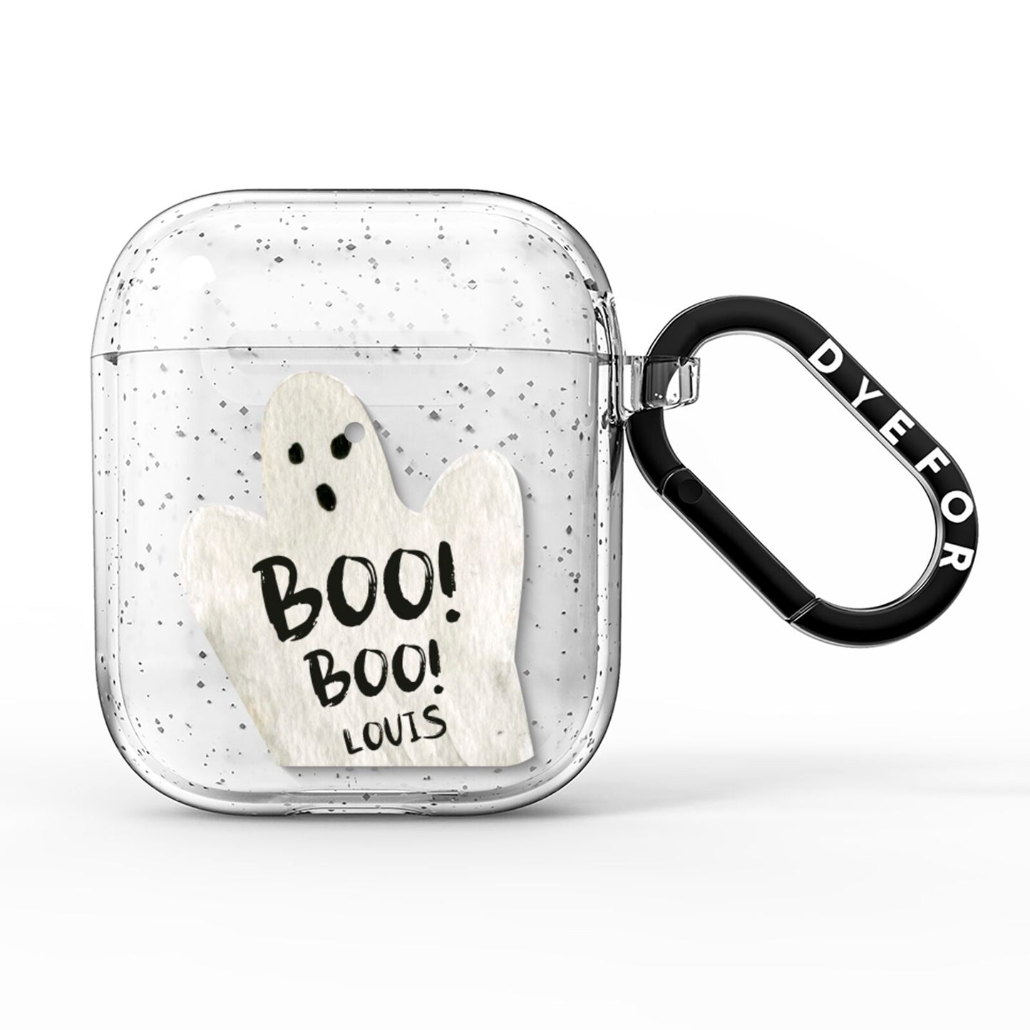 Boo Ghost Custom AirPods Glitter Case