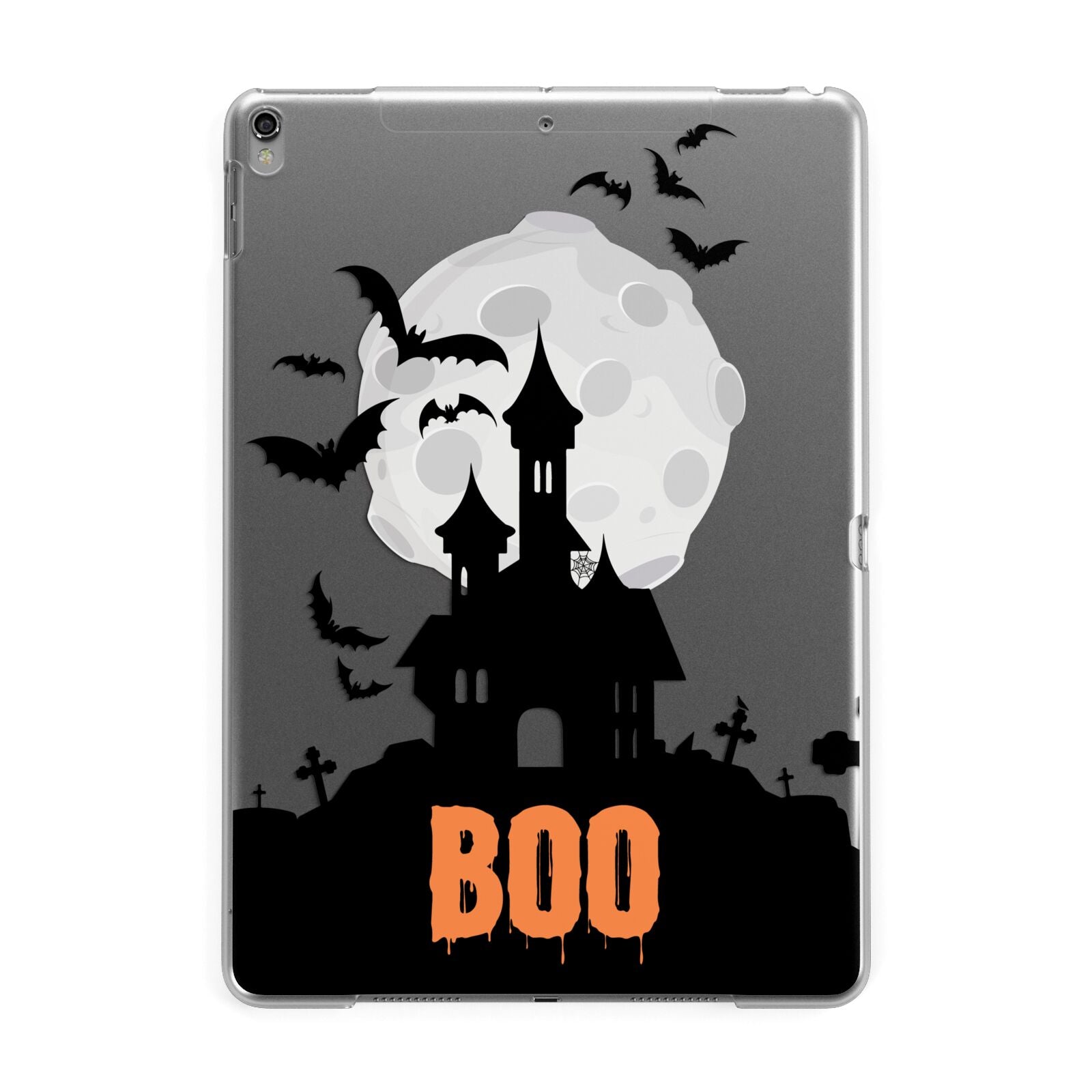 Boo Gothic Black Halloween Apple iPad Grey Case