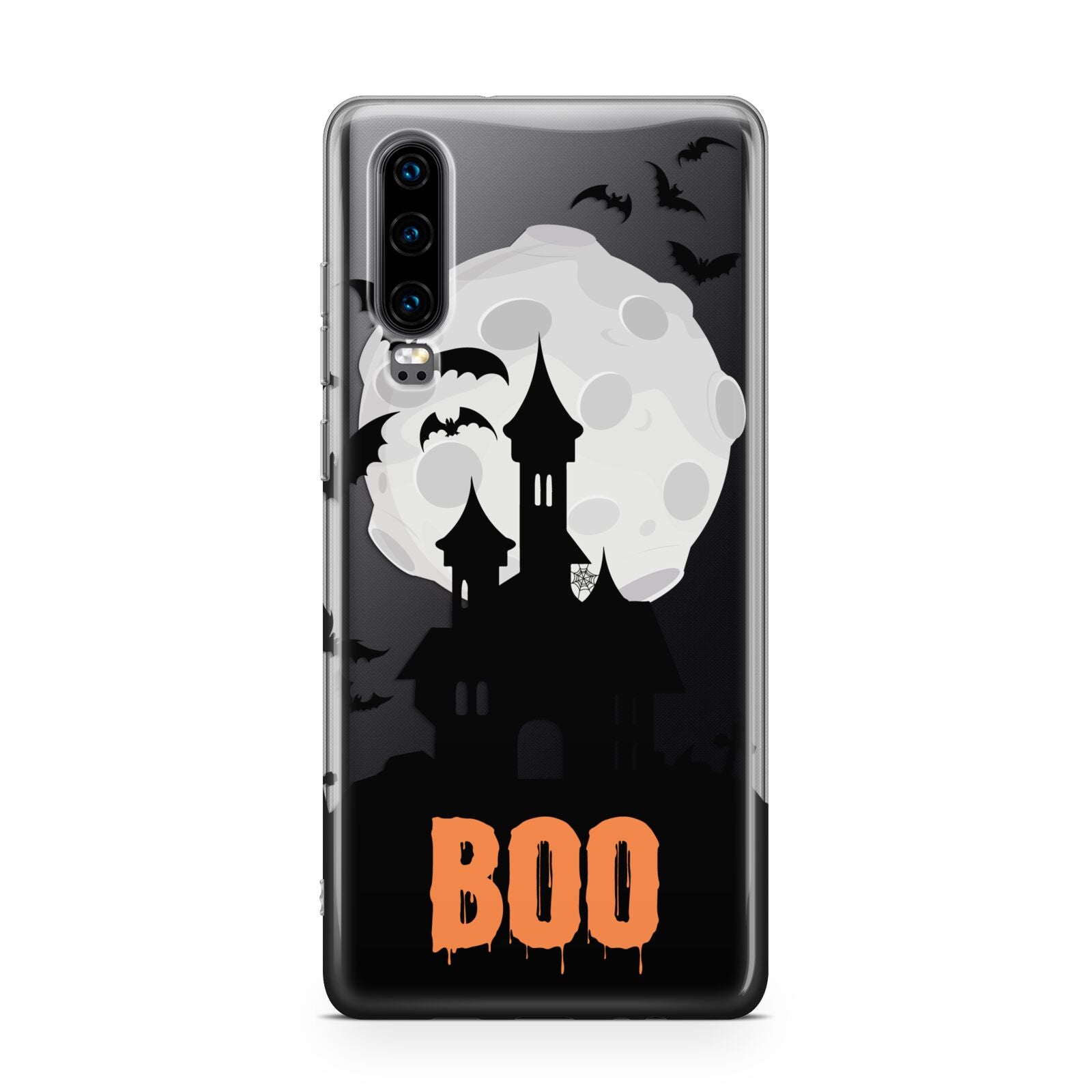 Boo Gothic Black Halloween Huawei P30 Phone Case