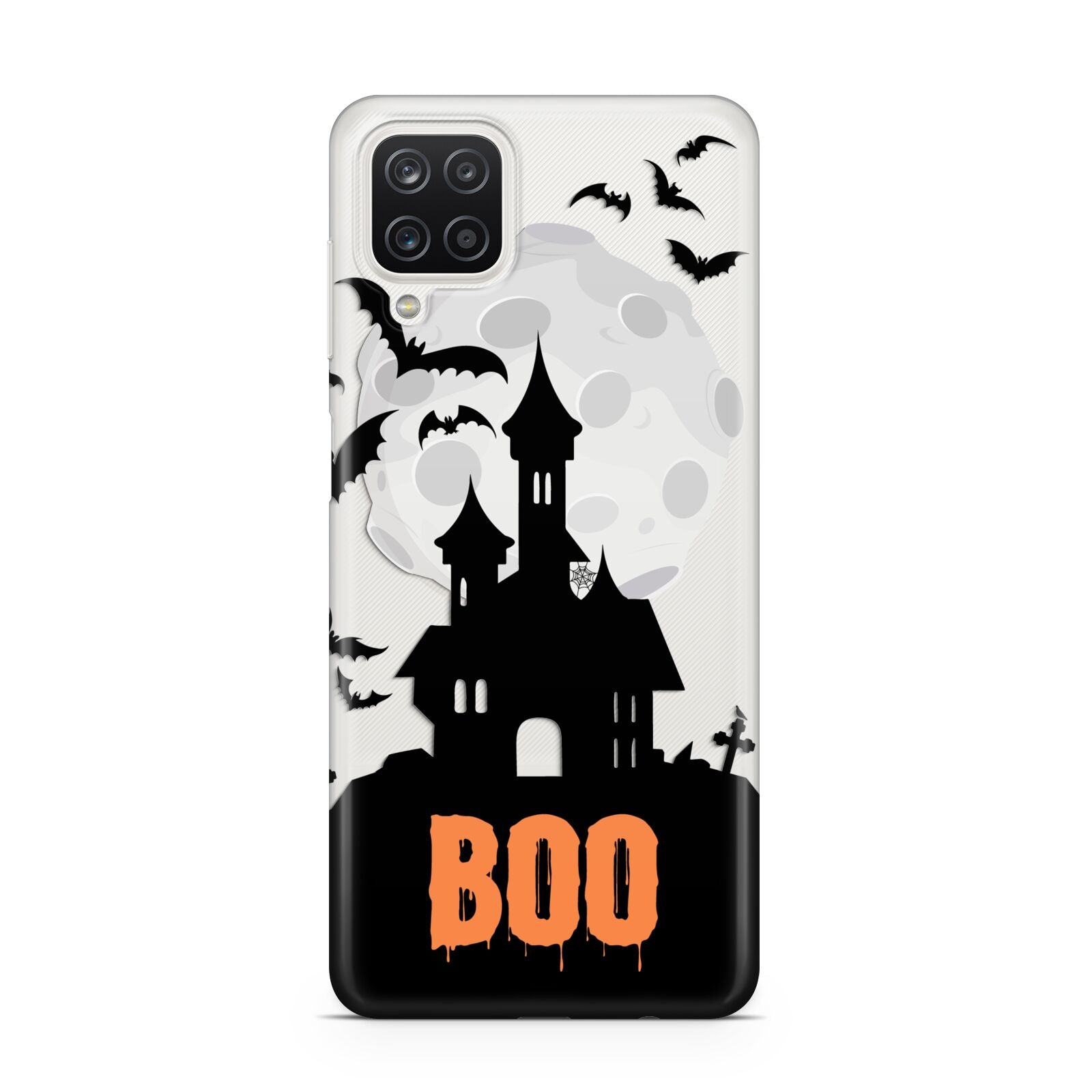 Boo Gothic Black Halloween Samsung A12 Case