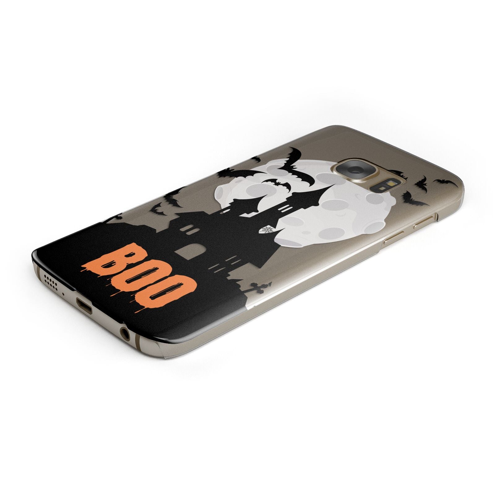 Boo Gothic Black Halloween Samsung Galaxy Case Bottom Cutout