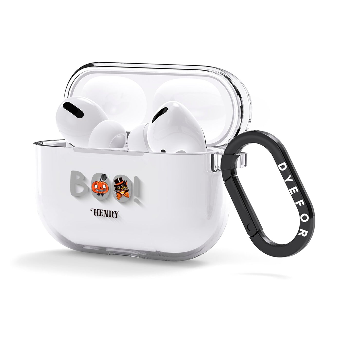 Boo Personalised AirPods Clear Case 3rd Gen Side Image