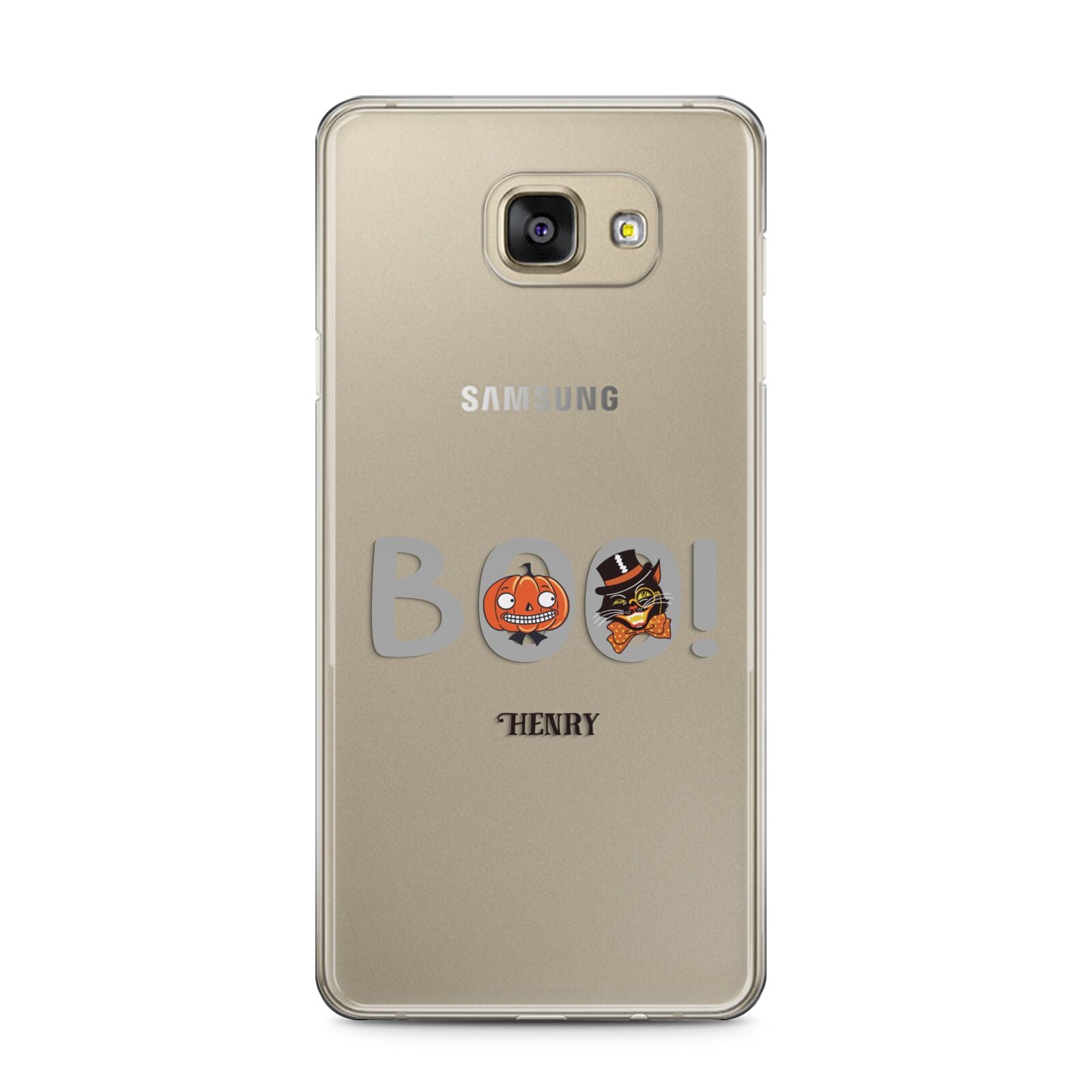 Boo Personalised Samsung Galaxy A5 2016 Case on gold phone