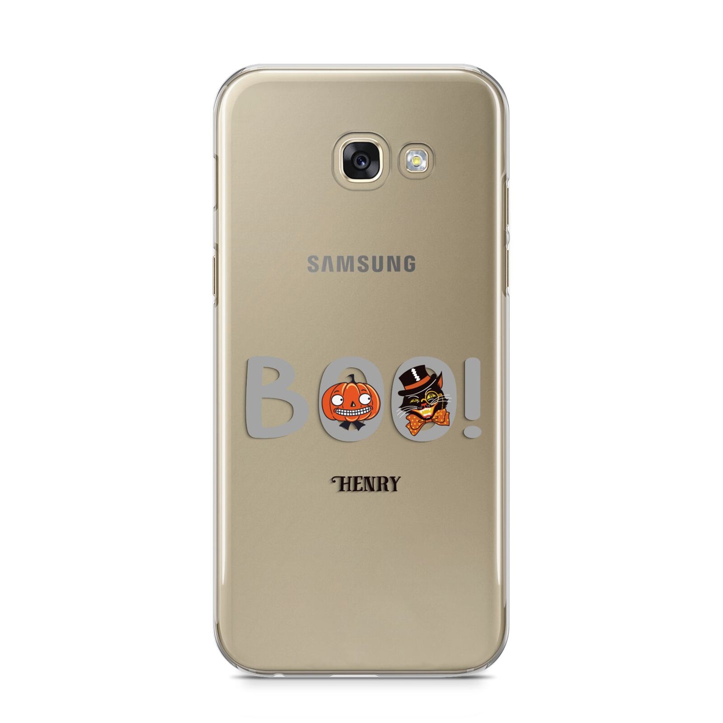 Boo Personalised Samsung Galaxy A5 2017 Case on gold phone