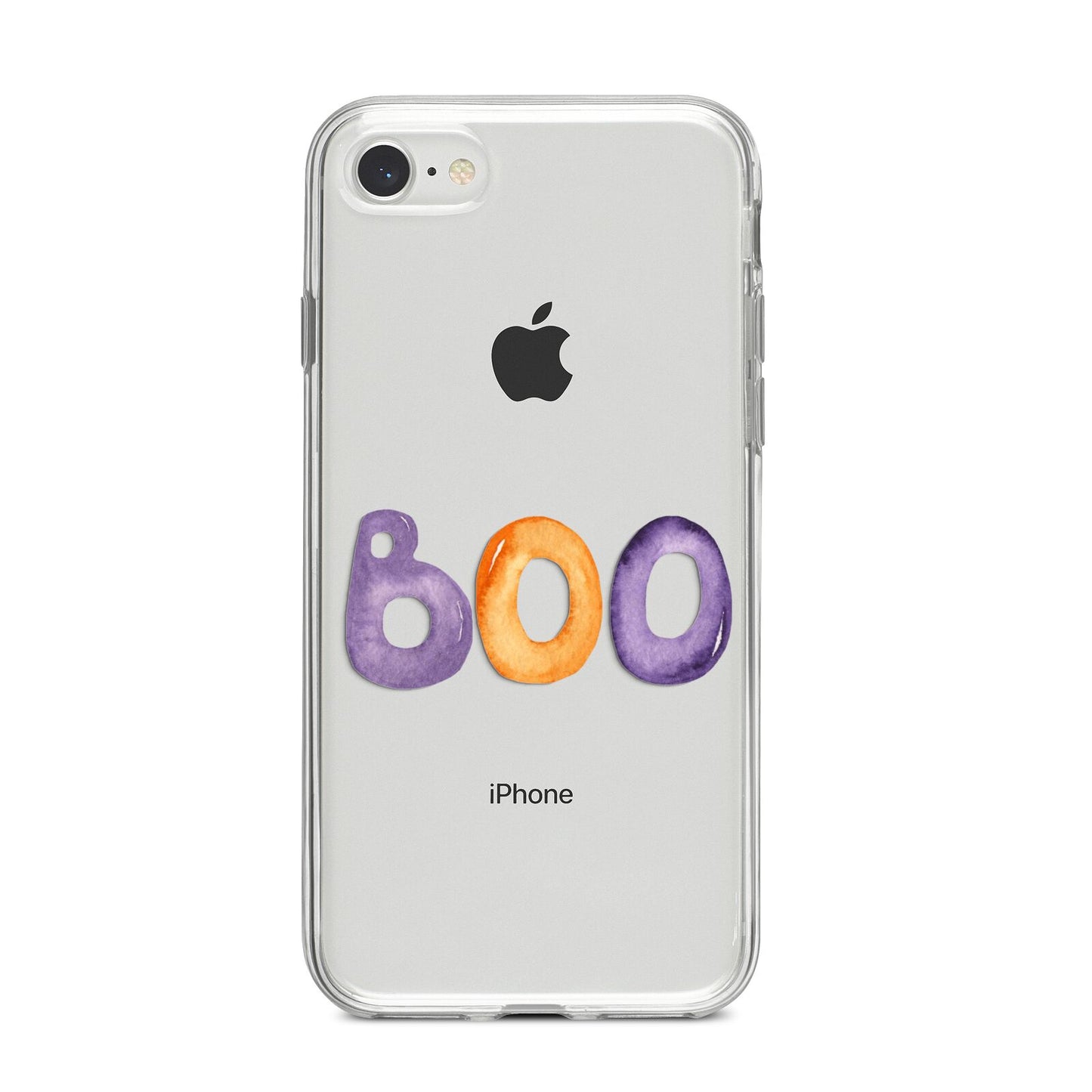 Boo iPhone 8 Bumper Case on Silver iPhone