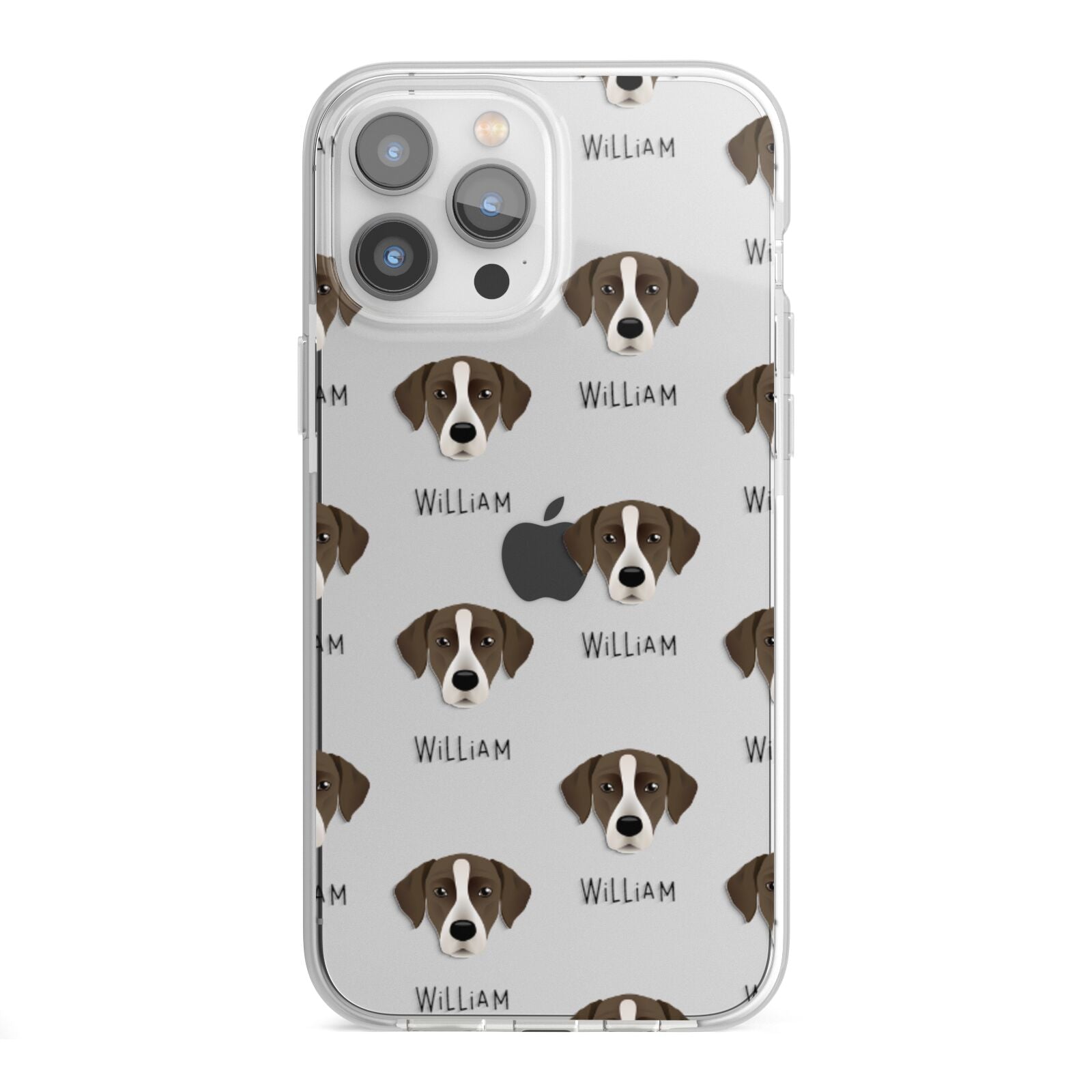 Borador Icon with Name iPhone 13 Pro Max TPU Impact Case with White Edges