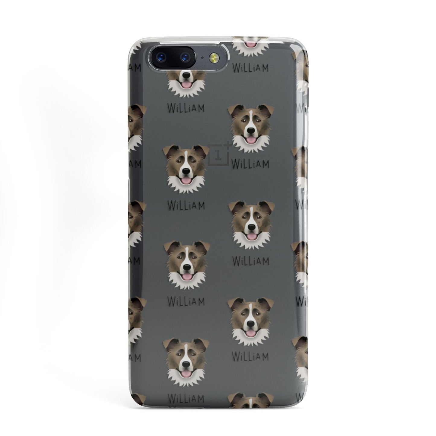 Border Collie Icon with Name OnePlus Case