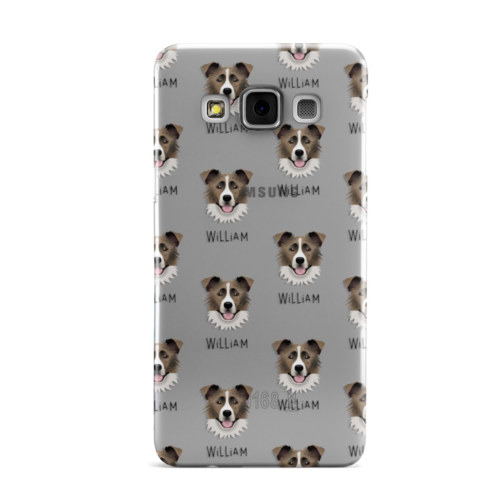 Border Collie Icon with Name Samsung Galaxy A3 Case