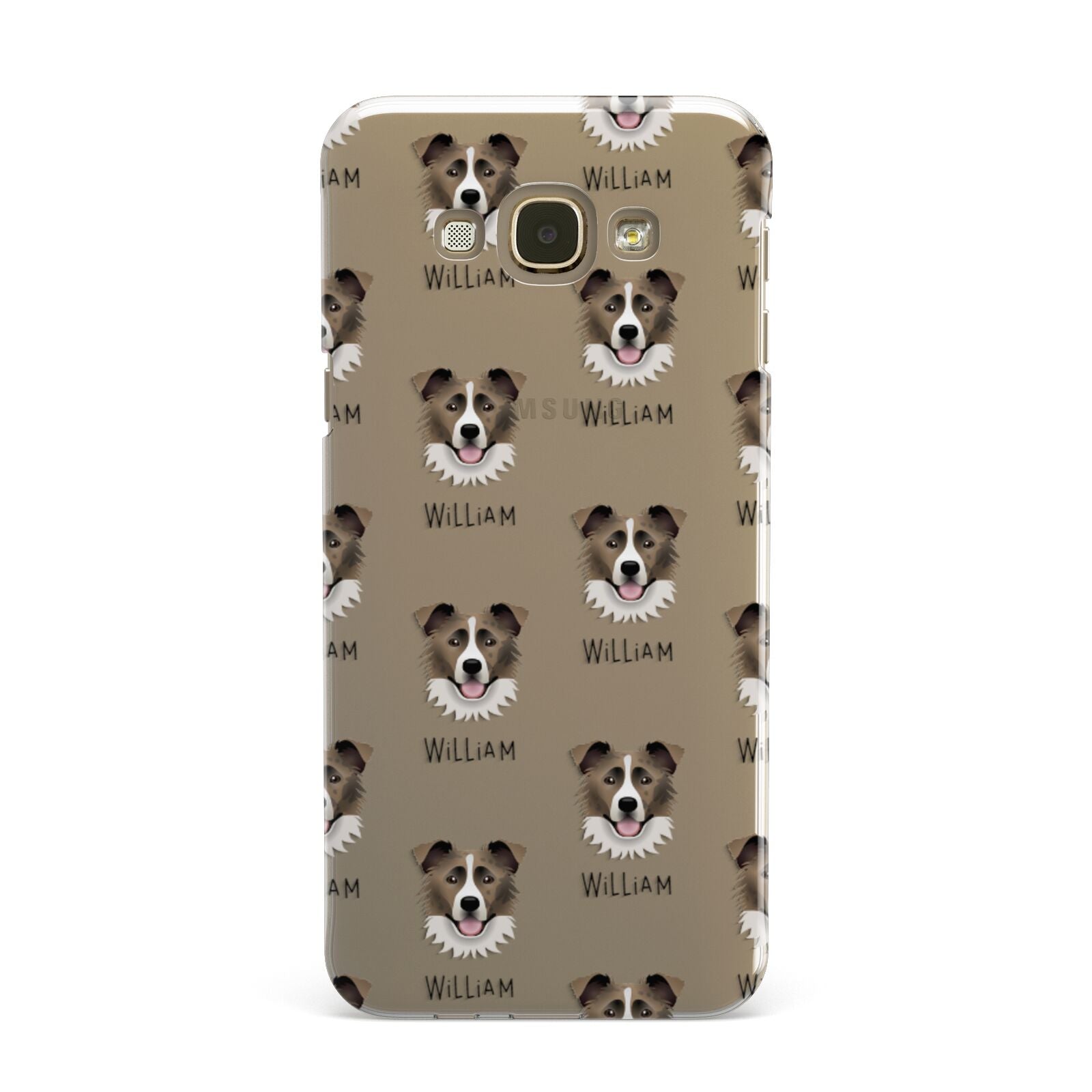 Border Collie Icon with Name Samsung Galaxy A8 Case