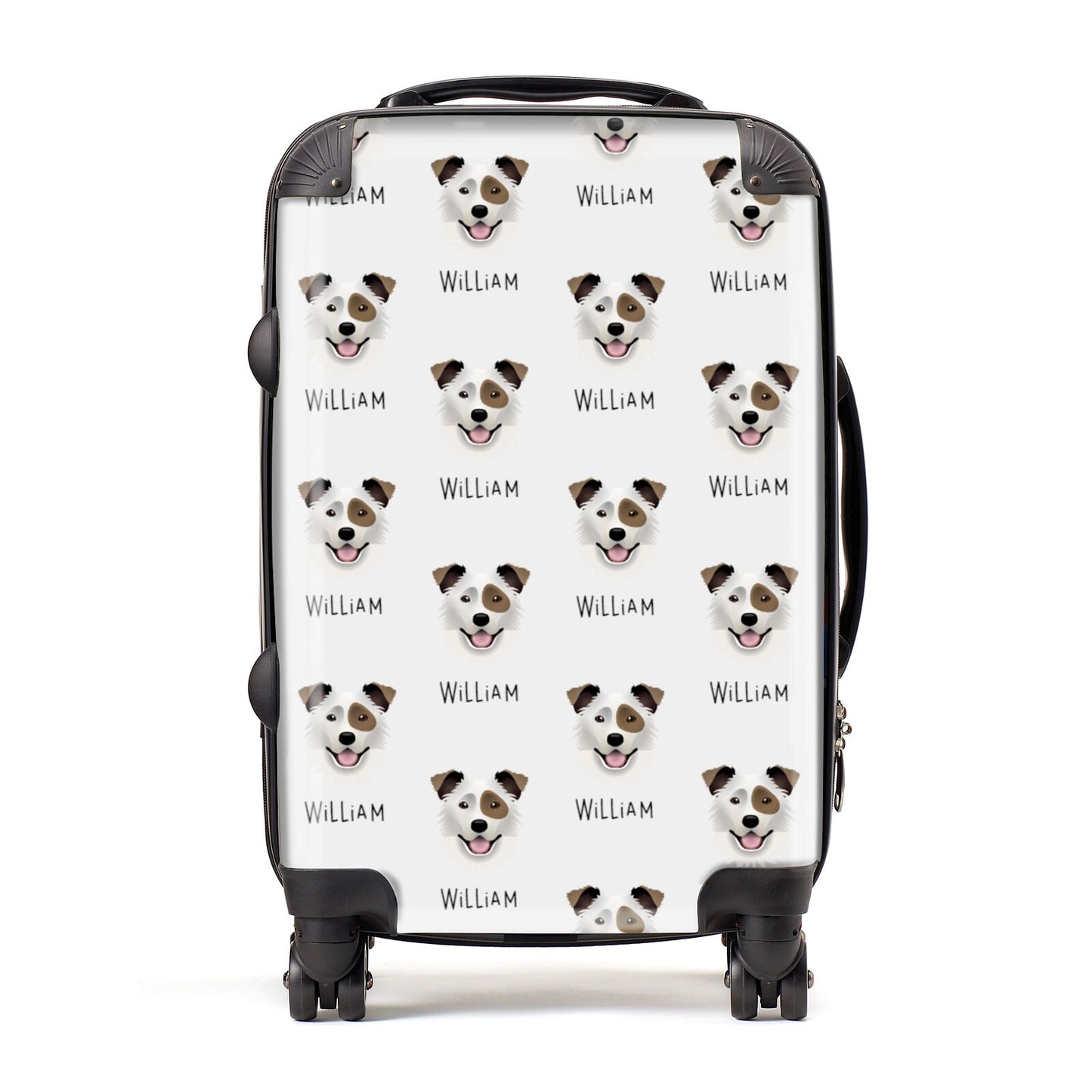 Border Collie Icon with Name Suitcase