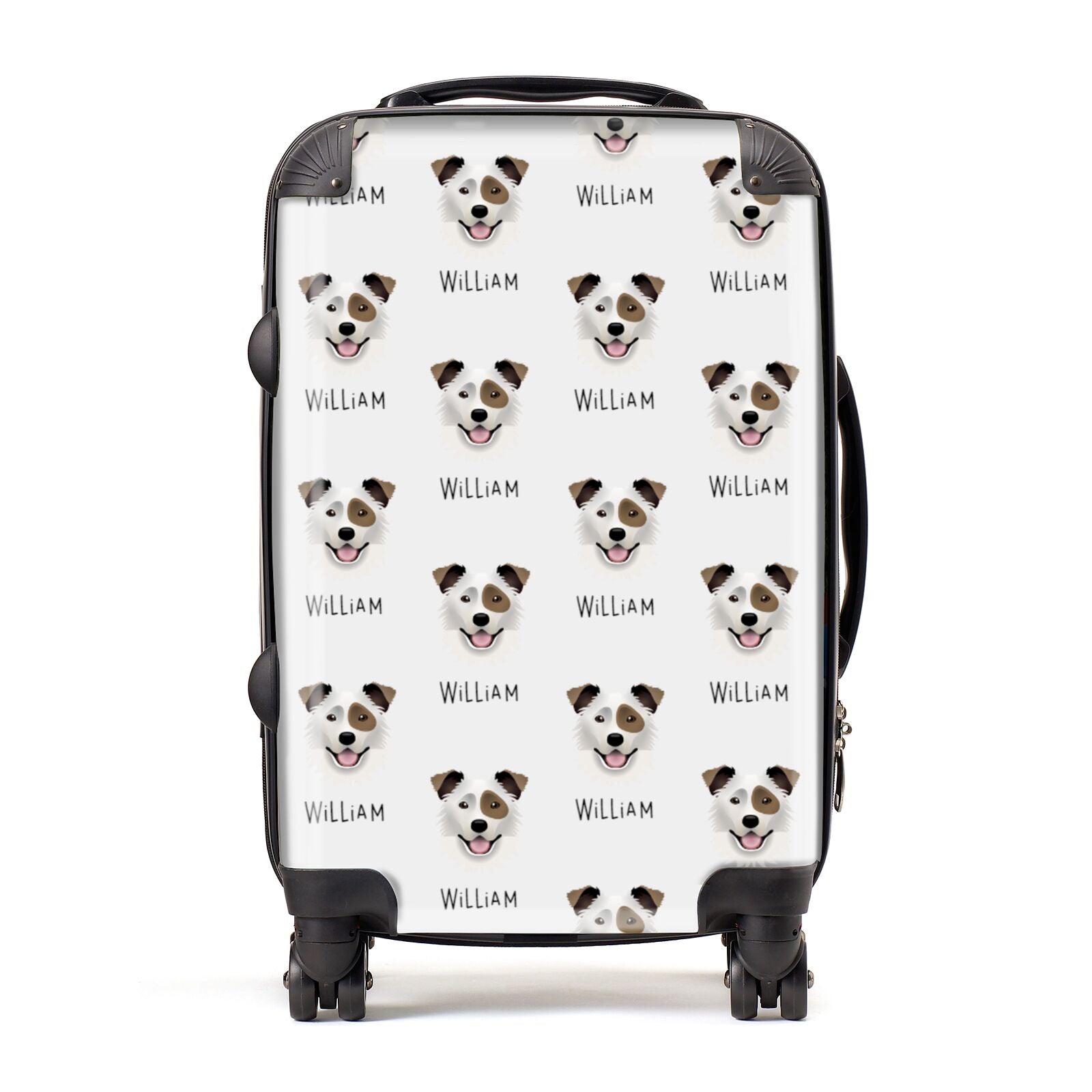 Border Collie Icon with Name Suitcase