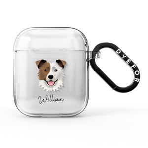 Border Collie Personalised AirPods Case