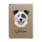 Border Collie Personalised Apple iPad Gold Case