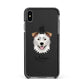 Border Collie Personalised Apple iPhone Xs Max Impact Case Black Edge on Black Phone