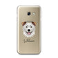 Border Collie Personalised Samsung Galaxy A3 2017 Case on gold phone