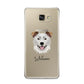 Border Collie Personalised Samsung Galaxy A9 2016 Case on gold phone