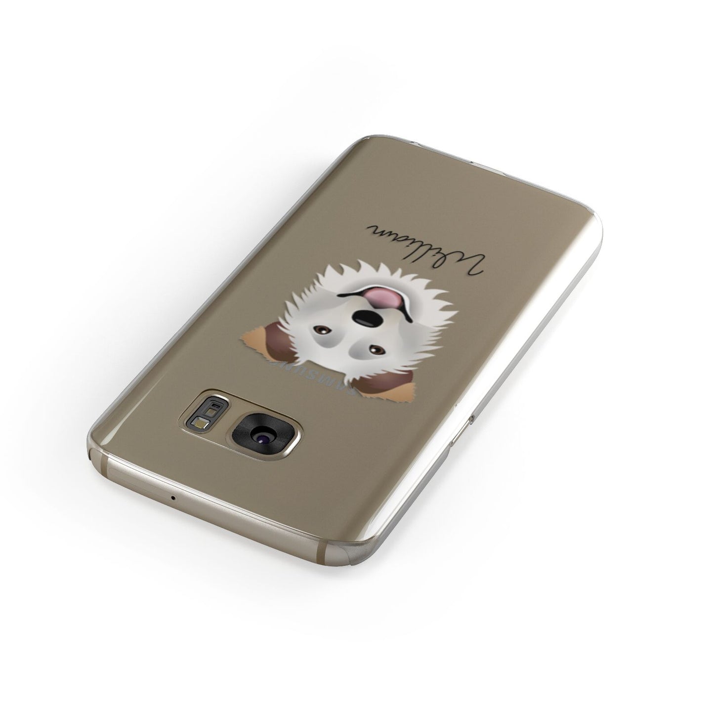 Border Collie Personalised Samsung Galaxy Case Front Close Up
