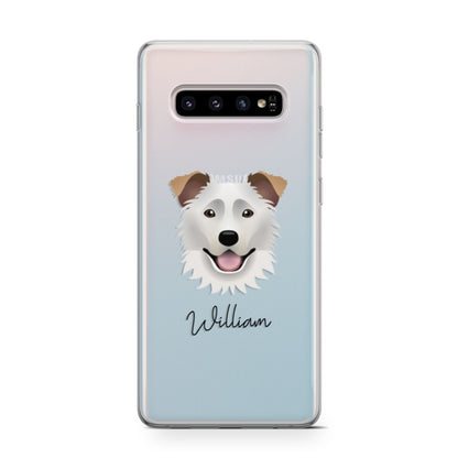 Border Collie Personalised Samsung Galaxy S10 Case