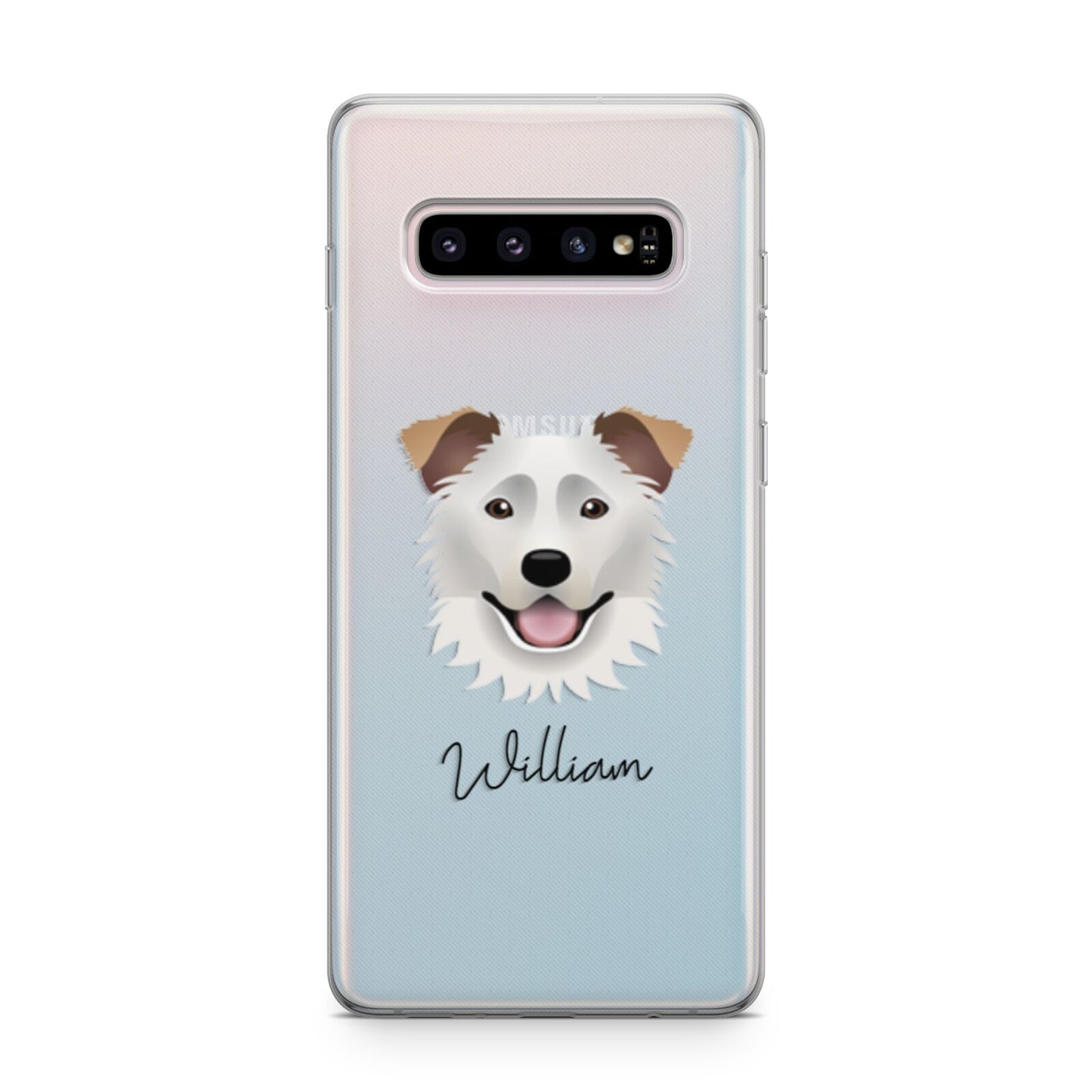 Border Collie Personalised Samsung Galaxy S10 Plus Case
