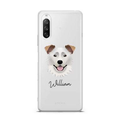 Border Collie Personalised Sony Xperia 10 III Case