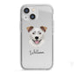 Border Collie Personalised iPhone 13 Mini TPU Impact Case with White Edges