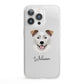 Border Collie Personalised iPhone 13 Pro Clear Bumper Case