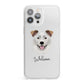 Border Collie Personalised iPhone 13 Pro Max Clear Bumper Case