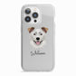 Border Collie Personalised iPhone 13 Pro TPU Impact Case with White Edges