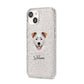 Border Collie Personalised iPhone 14 Glitter Tough Case Starlight Angled Image