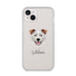 Border Collie Personalised iPhone 14 Plus Clear Tough Case Starlight
