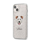 Border Collie Personalised iPhone 14 Plus Glitter Tough Case Starlight Angled Image
