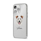 Border Collie Personalised iPhone 14 Pro Max Clear Tough Case Silver Angled Image