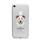Border Collie Personalised iPhone 7 Bumper Case on Silver iPhone