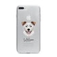 Border Collie Personalised iPhone 7 Plus Bumper Case on Silver iPhone