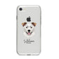 Border Collie Personalised iPhone 8 Bumper Case on Silver iPhone