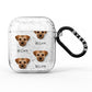 Border Terrier Icon with Name AirPods Glitter Case