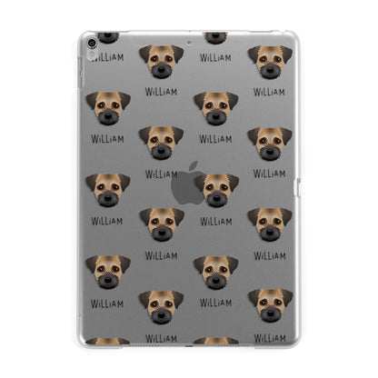 Border Terrier Icon with Name Apple iPad Silver Case