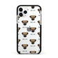 Border Terrier Icon with Name Apple iPhone 11 Pro in Silver with Black Impact Case