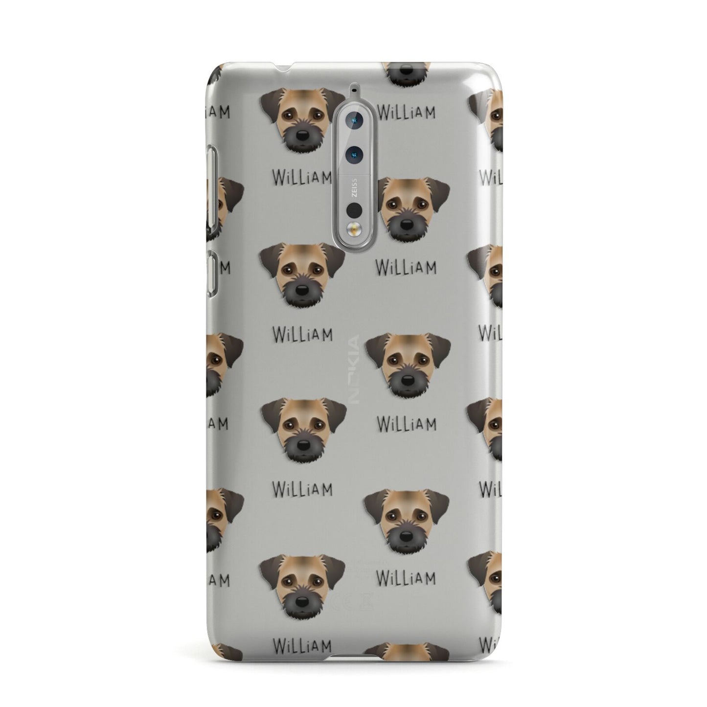 Border Terrier Icon with Name Nokia Case