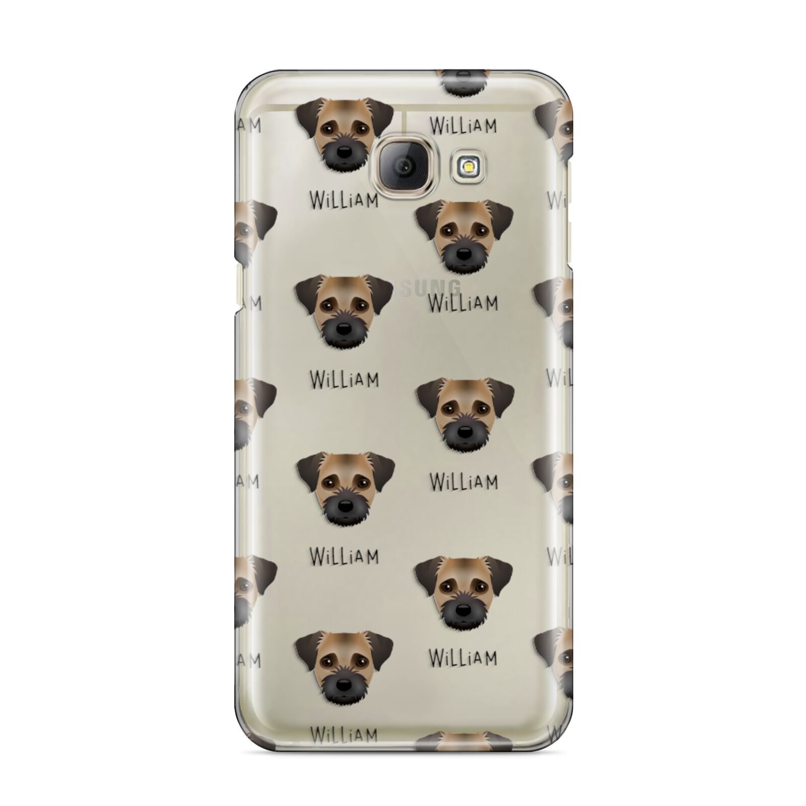 Border Terrier Icon with Name Samsung Galaxy A8 2016 Case