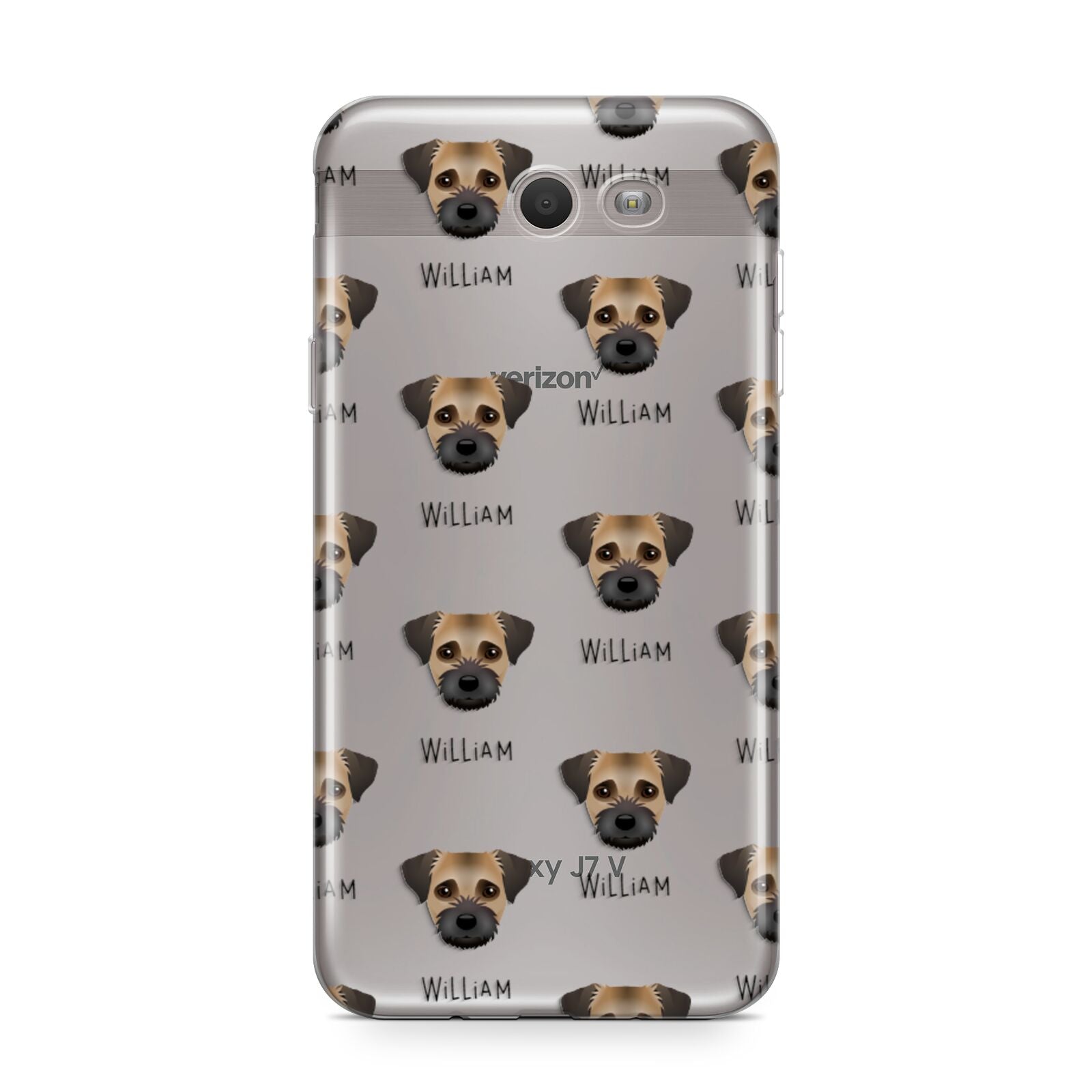 Border Terrier Icon with Name Samsung Galaxy J7 2017 Case