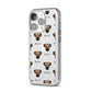 Border Terrier Icon with Name iPhone 14 Pro Clear Tough Case Silver Angled Image