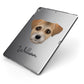 Border Terrier Personalised Apple iPad Case on Grey iPad Side View