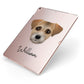 Border Terrier Personalised Apple iPad Case on Rose Gold iPad Side View
