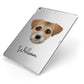 Border Terrier Personalised Apple iPad Case on Silver iPad Side View