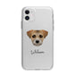 Border Terrier Personalised Apple iPhone 11 in White with Bumper Case