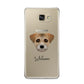 Border Terrier Personalised Samsung Galaxy A9 2016 Case on gold phone