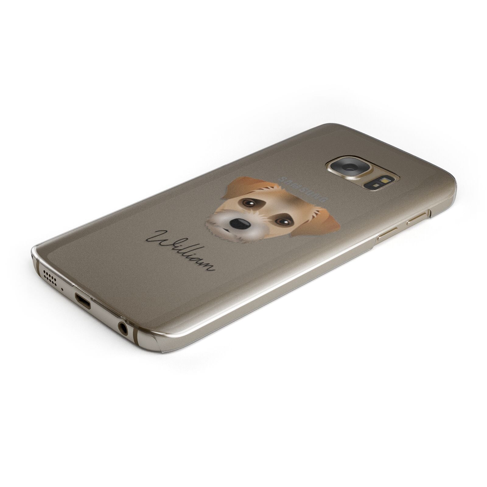 Border Terrier Personalised Samsung Galaxy Case Bottom Cutout